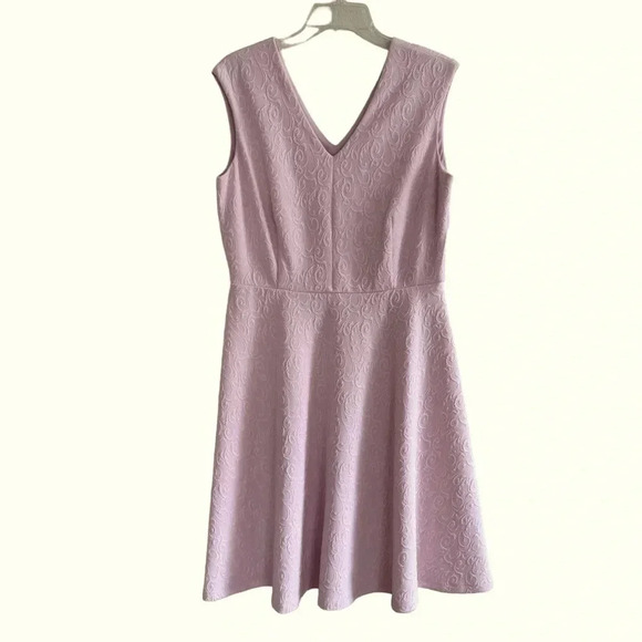 Sandra Darren Blush Pink Dress Sleeveless V-neck Knee length Pullover 12 NWT - Picture 1 of 11